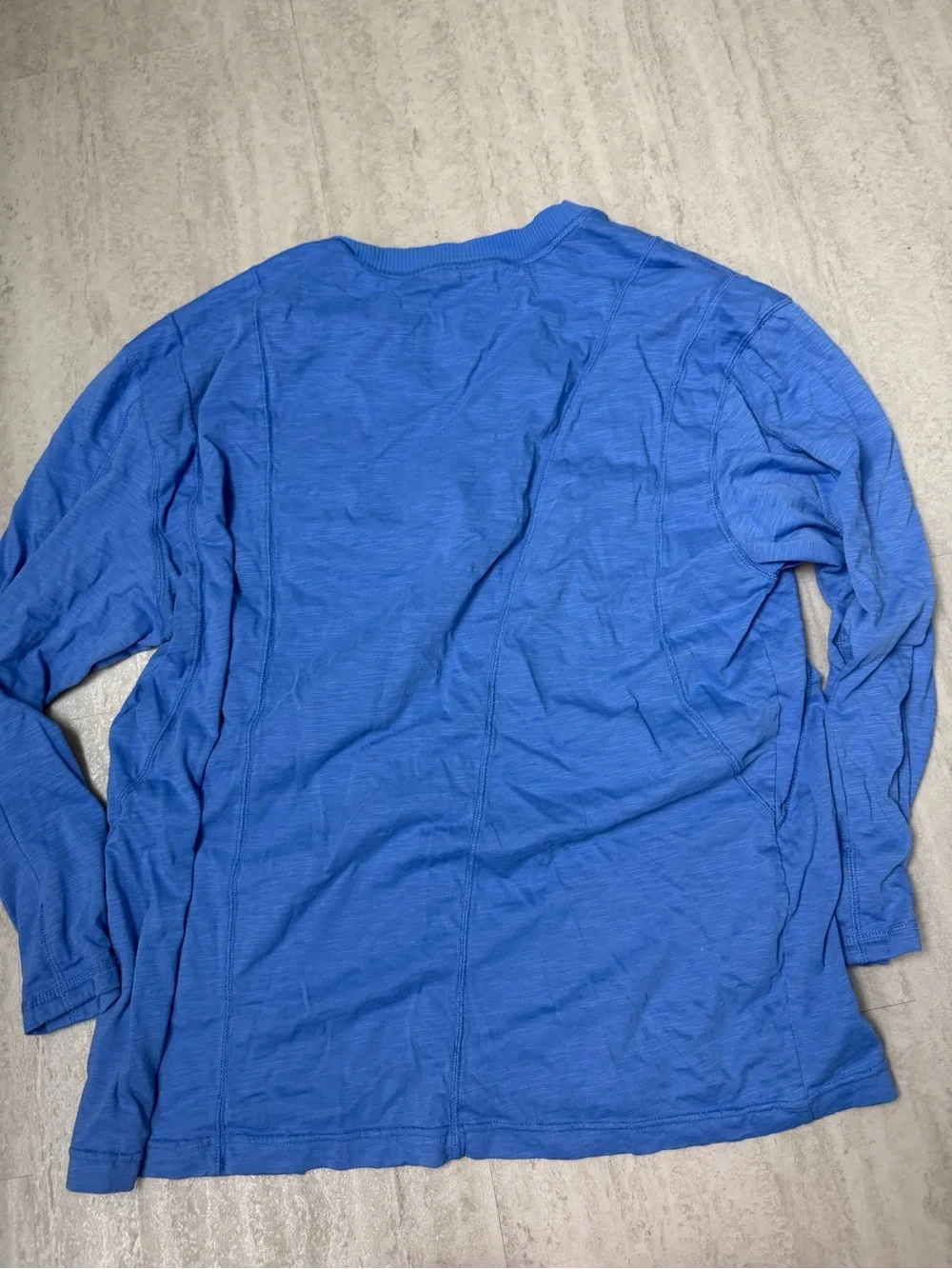 Free People Movement long sleeve top Split front Layer active wear blue small